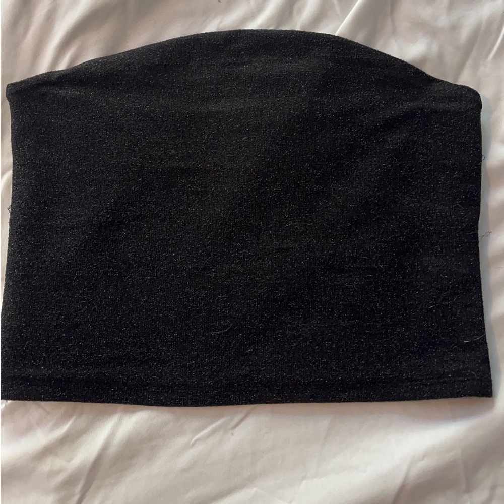 TARGET tube top. black shimmery sparkles. size medium